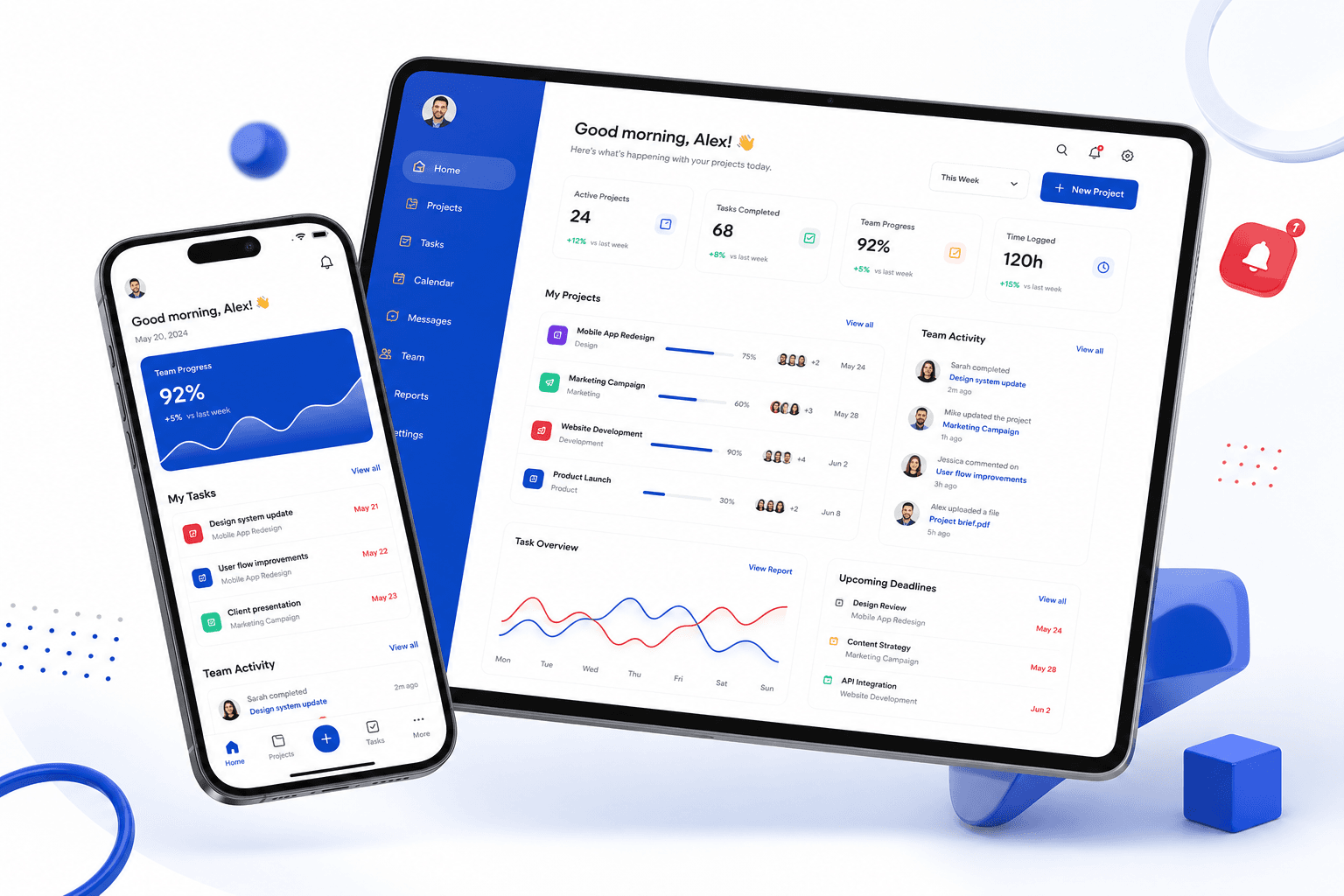 Cross-platform mobile application with polished interface design